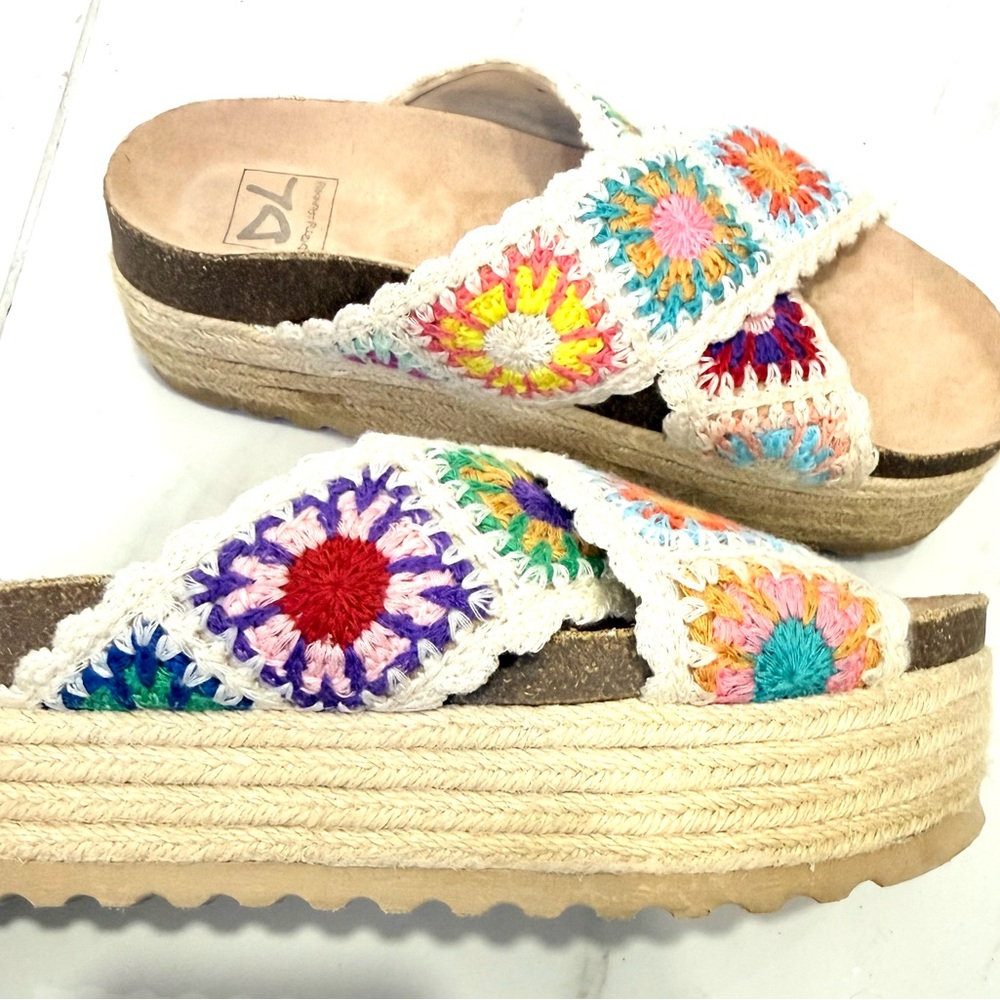 Dirty Laundry crisscross‎ Crochet Espadrilles 7
